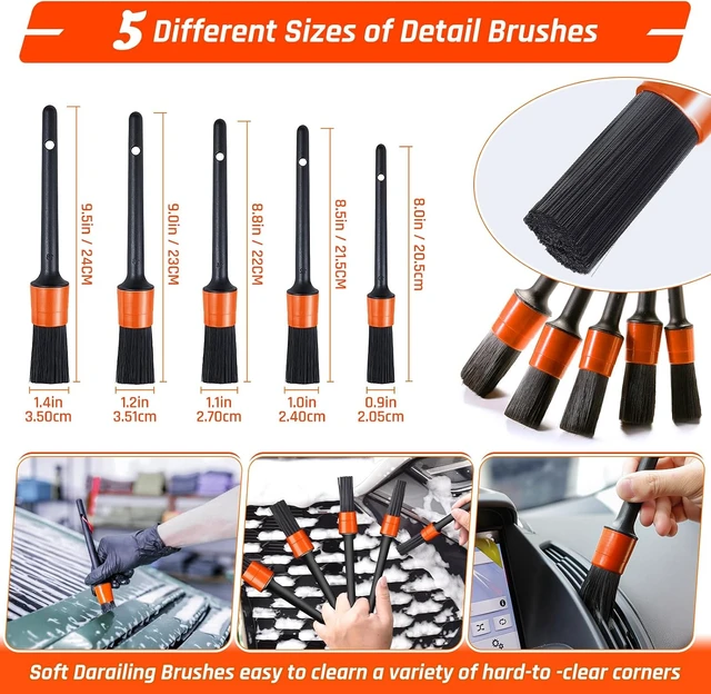 Alt view image 3 of 7 - 61 PCS Car Detailing Kit Interior Cleaner, Auto Detailing Kit, Car Vacuum Car Interior Detailing Kit, Car Wash Kit with Bucket Detailing Brush Set Car Accessories for Motorcycle, Cars, Bikes, Wheels