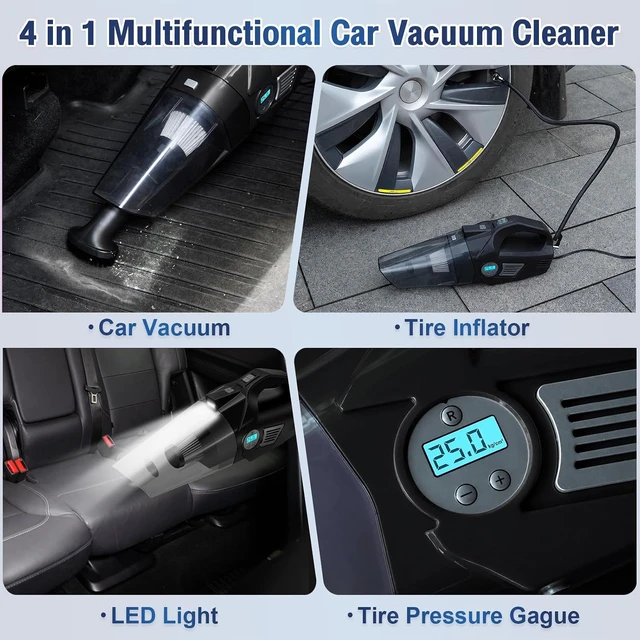 Alt view image 2 of 7 - 25Pcs Car Cleaning Kit, Interior Detailing Kit with 4in1 High Power Vacuum