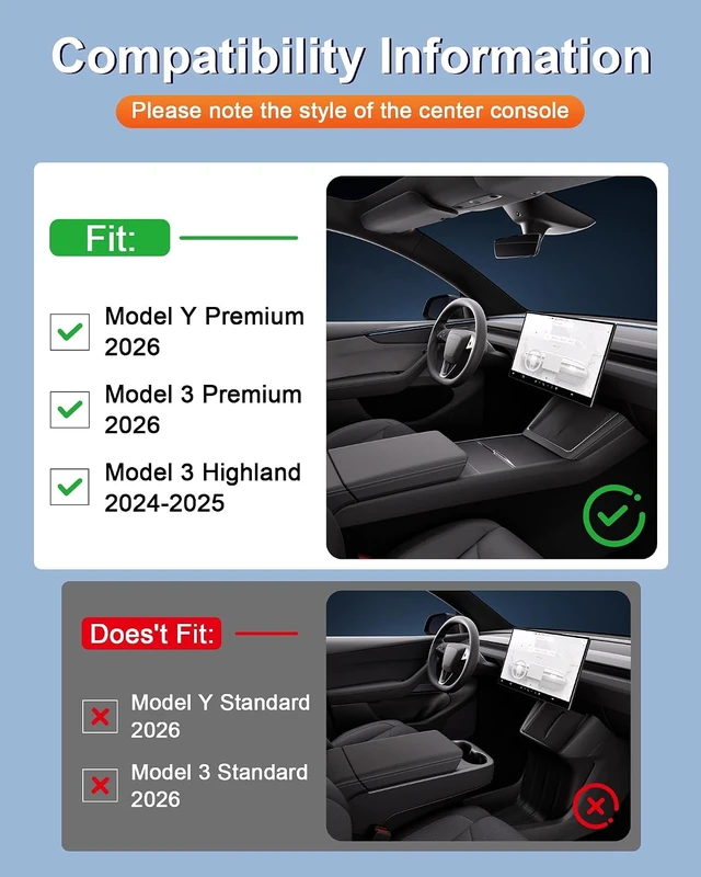 Alt view image 2 of 7 - USB Hub for Tesla Model Y Juniper 2026 & Model 3 Highland 2024-2025 with RGB Ambient Light, 4-Port Docking Station, Tesla Phone Charger Charging Center Console Organizer Accessories Gifts