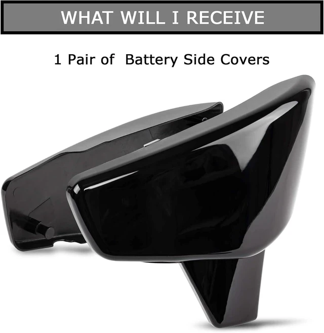 Alt view image 5 of 6 - Battery Side Fairing Covers for VLX 600 1999-2008 and for VT 600 C CD Shadow VLX Deluxe 1999-2007 Black