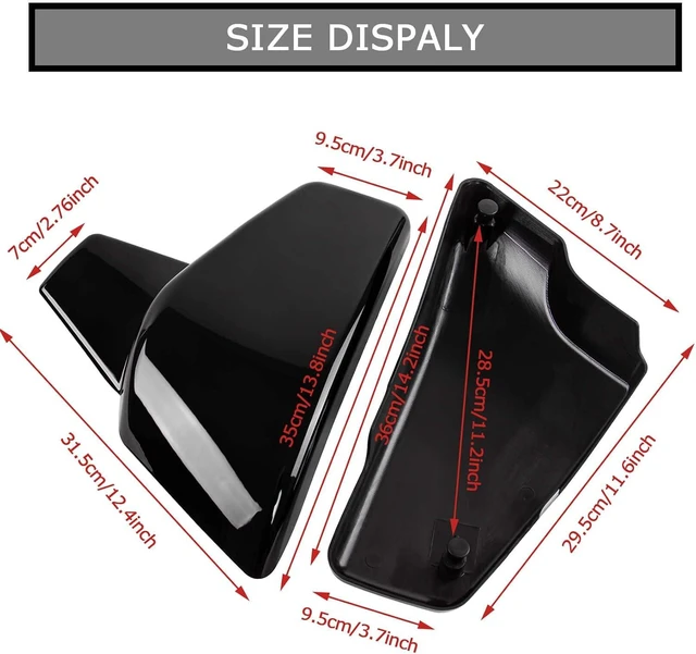 Alt view image 4 of 6 - Battery Side Fairing Covers for VLX 600 1999-2008 and for VT 600 C CD Shadow VLX Deluxe 1999-2007 Black