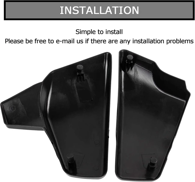 Alt view image 6 of 6 - Battery Side Fairing Covers for VLX 600 1999-2008 and for VT 600 C CD Shadow VLX Deluxe 1999-2007 Black