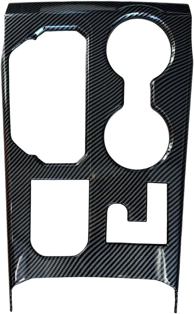 Alt view image 3 of 7 - Carbon Fiber Color Gear Shift Knob, Console Panel Trim, Cup Holder Cover Fit for Toyota Highlander 2023 2024 2025 2026 L/LE/XLE/XSE/Limited/Platinum/Hybrid Interior Accessories