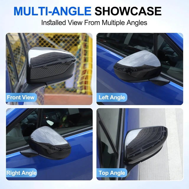 Alt view image 5 of 7 - 2PCS Car Rearview Mirror Cover Trims Compatible with 2022-2025 Subaru WRX Side Mirror Cover Car Exterior Door Side Rear View Mirror Protector Cover (Carbon Fiber Pattern)