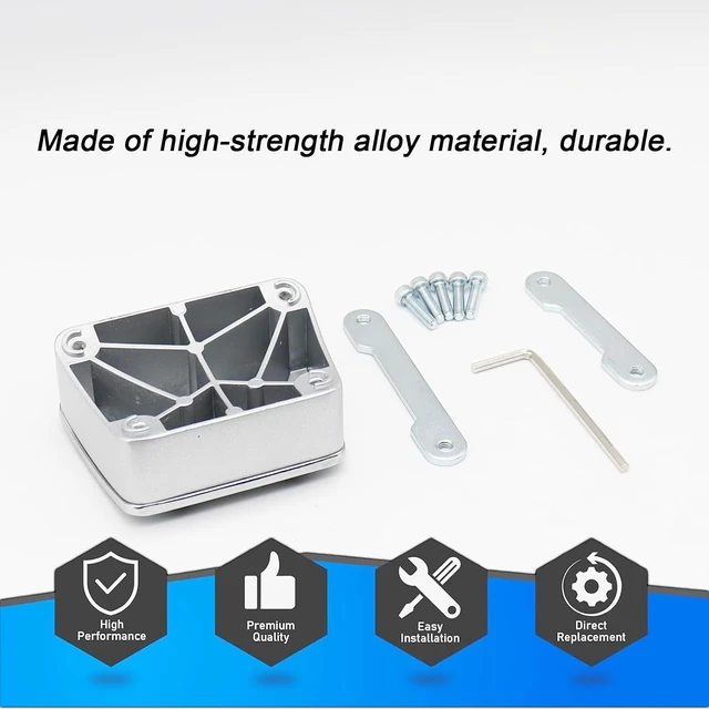 Alt view image 3 of 4 - Universal 1'' Clutch Pedal Pad Extender for Manual Transmission Vehicles - Durable Alloy Extension for Smoother Shifting and Enhanced Driving Comfort