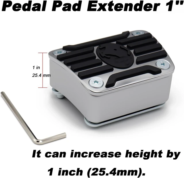 Alt view image 2 of 4 - Universal 1'' Clutch Pedal Pad Extender for Manual Transmission Vehicles - Durable Alloy Extension for Smoother Shifting and Enhanced Driving Comfort