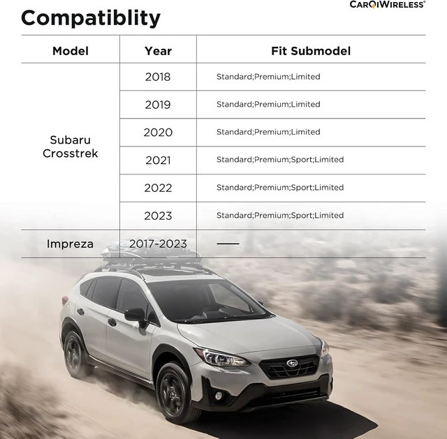 Alt view image 2 of 7 - Wireless Charger for Subaru Crosstrek 2018-2023 for Impreza 2017-2023