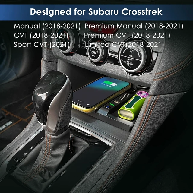 Alt view image 4 of 7 - Wireless Charger for Subaru Crosstrek 2018-2023 for Impreza 2017-2023