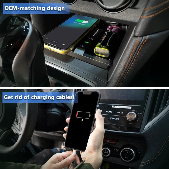 Alt view image 5 of 7 - Wireless Charger for Subaru Crosstrek 2018-2023 for Impreza 2017-2023