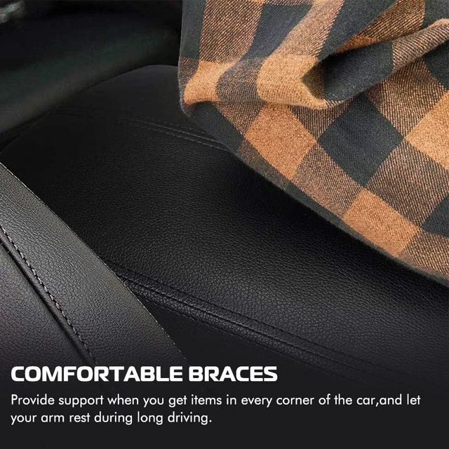 Alt view image 3 of 7 - Compatible with 2008 2009 2010 2011 2012 Honda Accord Sedan Center Console Armrest Cover & Front Door Panels Armrest (Black)