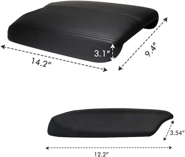 Alt view image 7 of 7 - Compatible with 2008 2009 2010 2011 2012 Honda Accord Sedan Center Console Armrest Cover & Front Door Panels Armrest (Black)