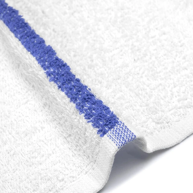 Alt view image 2 of 7 - Bar Mops Blue Stripe Pack of 60 Kitchen Towels 16x19 Multi-Purpose for Home, Restaurant and Cleaning White Absorbent Washcloth Dishcloths Sets, Reusable Dish, Cloths Rags