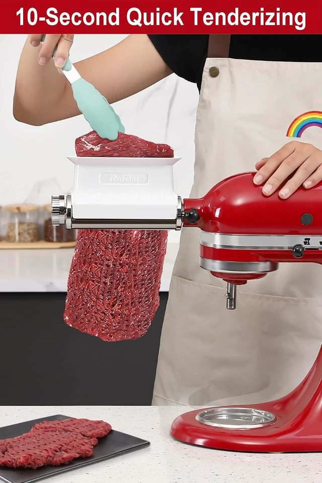 Alt view image 4 of 7 - Meat Tenderizer Attachment for KitchenAid Mixer, 3 Thickness Settings