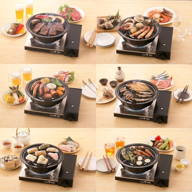 Alt view image 3 of 3 - Korean Cookware Aburi Stove Top Grill Pan, Black, (CB-P-AM3)