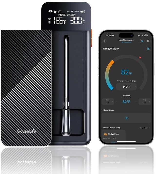Main image of Smart Bluetooth Wireless Meat Thermometer Digital with App Alerts