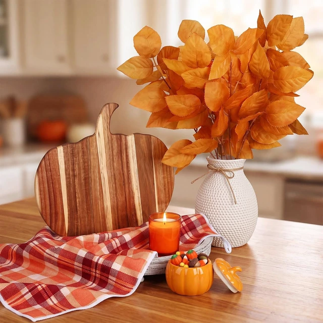 Alt view image 6 of 6 - 7 Pcs Fall Kitchen Tray Table Decorations, Orange, Ceramic