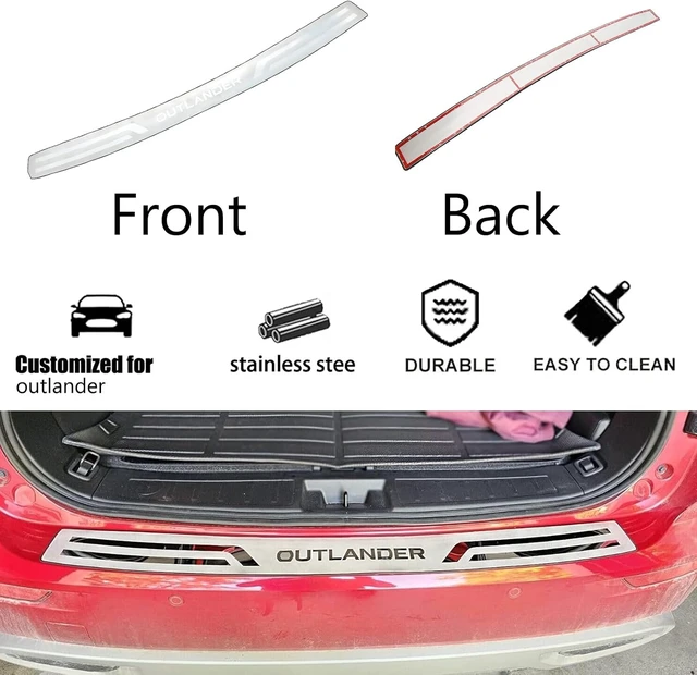 Alt view image 2 of 7 - Trunk Door Sill Protector for Mitsubishi Outlander 2022 2023 2024 2025 Rear Bumper Protector Accessories Guard Cover Trim Mirror-Like Finish Parts Decorating Protecting