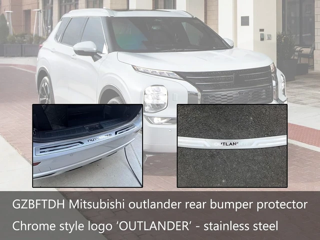Alt view image 3 of 7 - Trunk Door Sill Protector for Mitsubishi Outlander 2022 2023 2024 2025 Rear Bumper Protector Accessories Guard Cover Trim Mirror-Like Finish Parts Decorating Protecting
