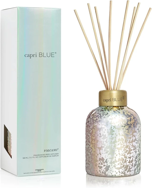 Main image of Reed Diffuser - Reed Diffuser Set Includes Scented Oil, Sticks, and Mercury Iridescent Glass Bottle - Home Decor Room Fresheners - Volcano (5.7 fl oz)