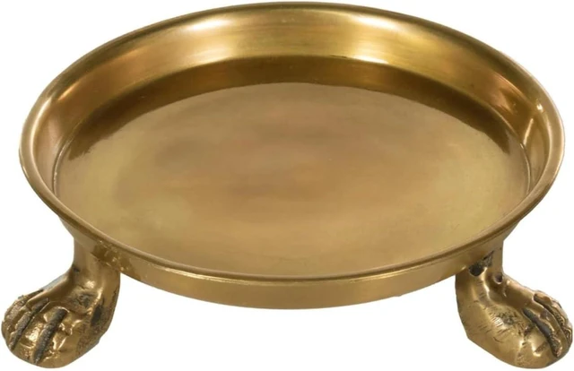 Main image of Round Clawfoot Dish Small Gold Candle and Jewelry Display Tray