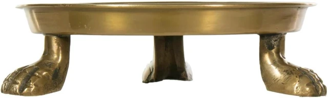 Alt view image 2 of 7 - Round Clawfoot Dish Small Gold Candle and Jewelry Display Tray