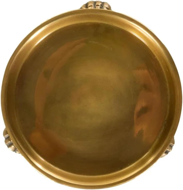 Alt view image 3 of 7 - Round Clawfoot Dish Small Gold Candle and Jewelry Display Tray