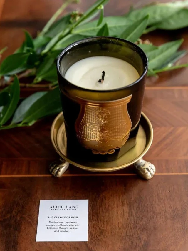 Alt view image 5 of 7 - Round Clawfoot Dish Small Gold Candle and Jewelry Display Tray