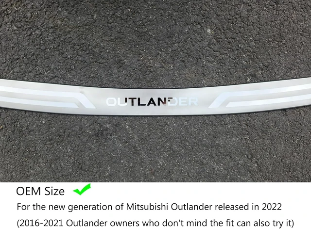 Alt view image 6 of 7 - Trunk Door Sill Protector for Mitsubishi Outlander 2022 2023 2024 2025 Rear Bumper Protector Accessories Guard Cover Trim Mirror-Like Finish Parts Decorating Protecting
