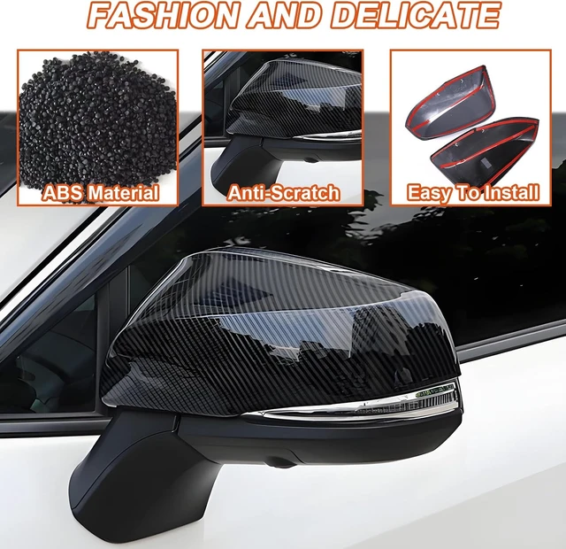 Alt view image 5 of 7 - Car Door Rear View Mirror Cover Cap Compatible with Toyota Grand Highlander 2024 2025 2026,ABS Car Outside Side Rearview Mirror Cover Trim Accessories (Carbon Fiber Pattern)