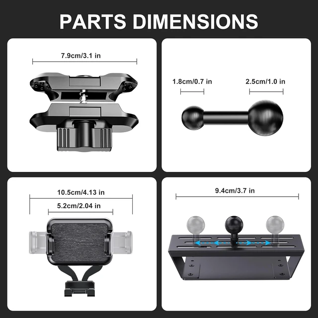 Alt view image 4 of 7 - Metal Dash Phone Mount for 2015-2020 F150 & 2017-2022 F250&F350