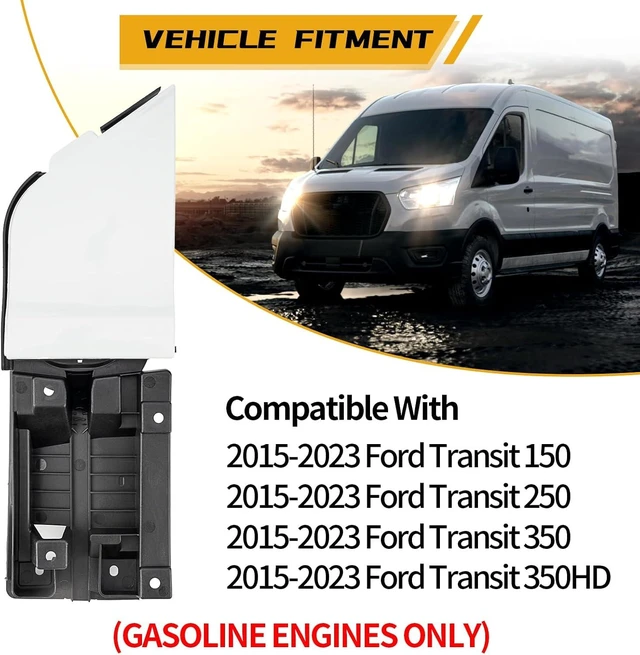 Alt view image 2 of 6 - Transit Fuel Door Gas Door Fits Ford Transit Vans 150 250 350(HD) 2015-2023