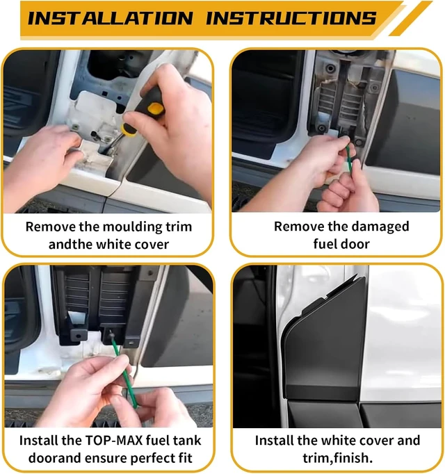 Alt view image 6 of 6 - Transit Fuel Door Gas Door Fits Ford Transit Vans 150 250 350(HD) 2015-2023