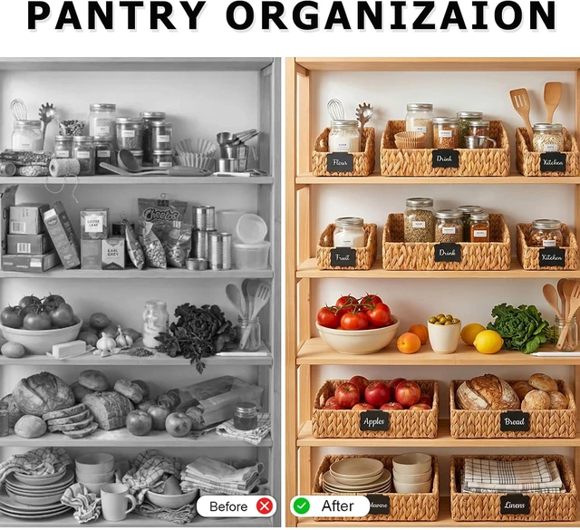Alt view image 6 of 7 - Pantry Baskets for Organizing,Wicker Storage Bins,3 Pack,Natural