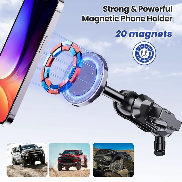 Alt view image 3 of 7 - Metal Phone Mount for 2023+ Ford F250 350 450 & 2023+ Super Duty