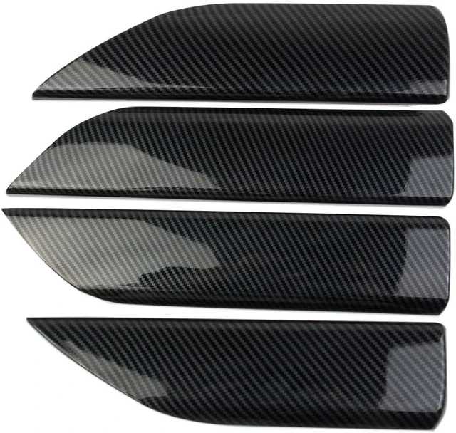 Alt view image 3 of 3 - Carbon Fiber Inner Door Handrail Handle Cover Trim for 2019-2026 Chevy Silverado 1500/GMC Sierra 1500 for 2020-2026 Sierra/Silverado 2500 3500 HD (Crew cab 4-Door)