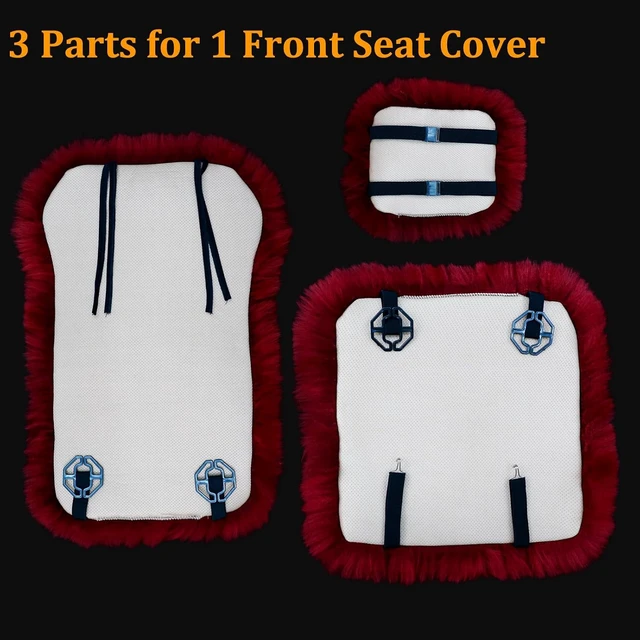 Alt view image 2 of 7 - Fluffy Sheepskin Car Seat Cover for Soft Auto Fur Pet Cushion Pad