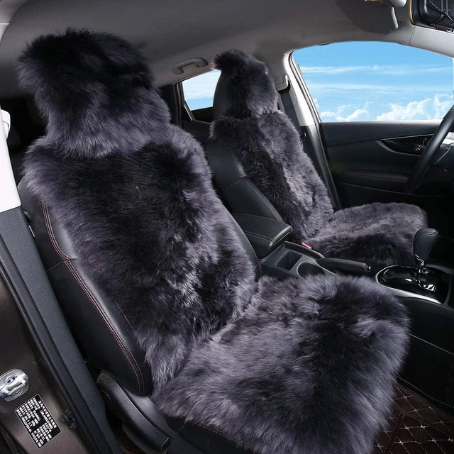 Alt view image 6 of 7 - Fluffy Sheepskin Car Seat Cover for Soft Auto Fur Pet Cushion Pad