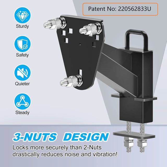 Alt view image 4 of 7 - Stake Pocket Spare Tire Carrier,Spare Tire Mount Bracket for Trailer,Powder Coat Steel Black, Fits Most 4 & 5 & 6 & 8 Lugs Wheels on 4", 4.5'', 4.75'', 5", 5.5",6" or 6.5" Bolt Patterns (4-6.5 Inch)
