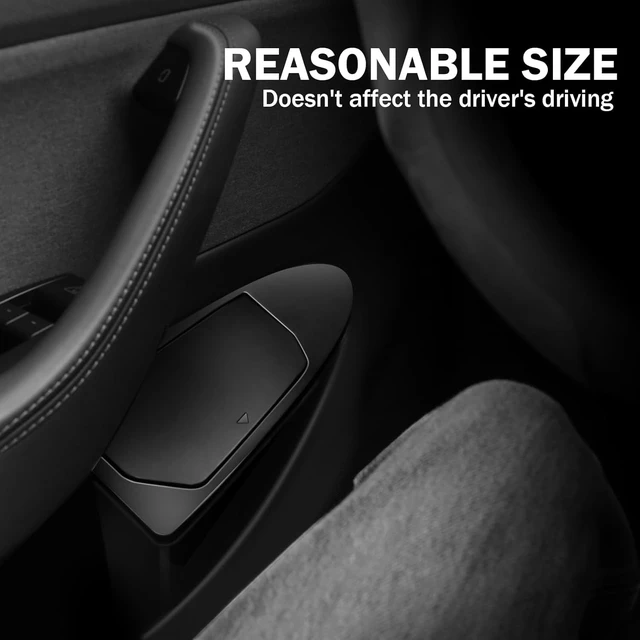 Alt view image 5 of 7 - Door Built-in Trash Can for Tesla Model Y Juniper 2026(NOT for Standard), FrontSeat Car Garbage Bin with PushOpen Lid, Premium Waterproof ABS Door Organizer Insert Accessories