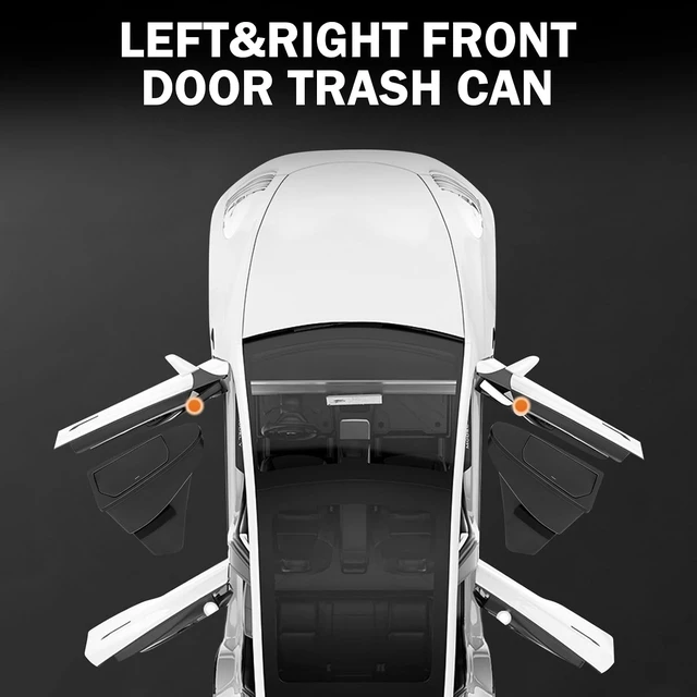 Alt view image 6 of 7 - Door Built-in Trash Can for Tesla Model Y Juniper 2026(NOT for Standard), FrontSeat Car Garbage Bin with PushOpen Lid, Premium Waterproof ABS Door Organizer Insert Accessories