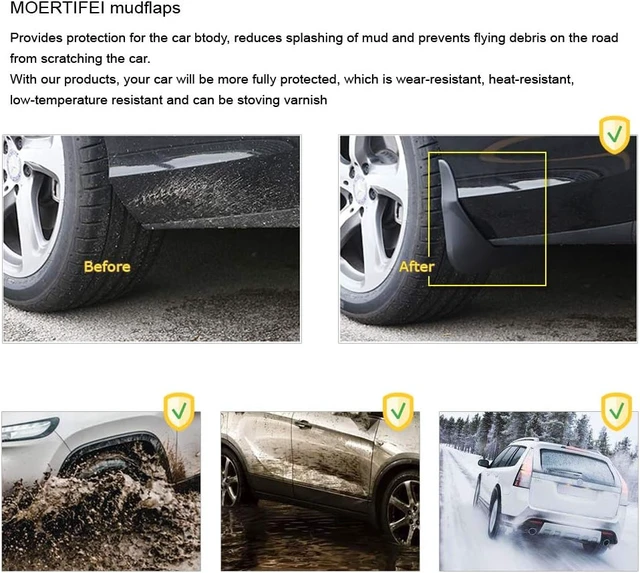 Alt view image 5 of 7 - Mud Flaps Splash Guards Compatible with Toyota C-HR CHR 2018-2022
