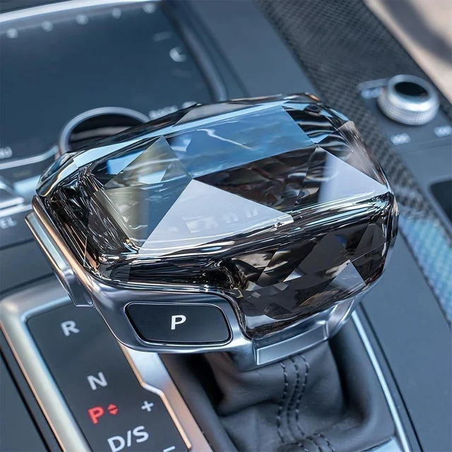 Main image of Crystal Shift Knob Cover Compatible with Audi A4/A5/S4/S5/RS4/RS5/Q5/SQ5/Q7 Models, Manual Lever Gear Knob Replacement Interior Accesseries Luxury Atmosphere