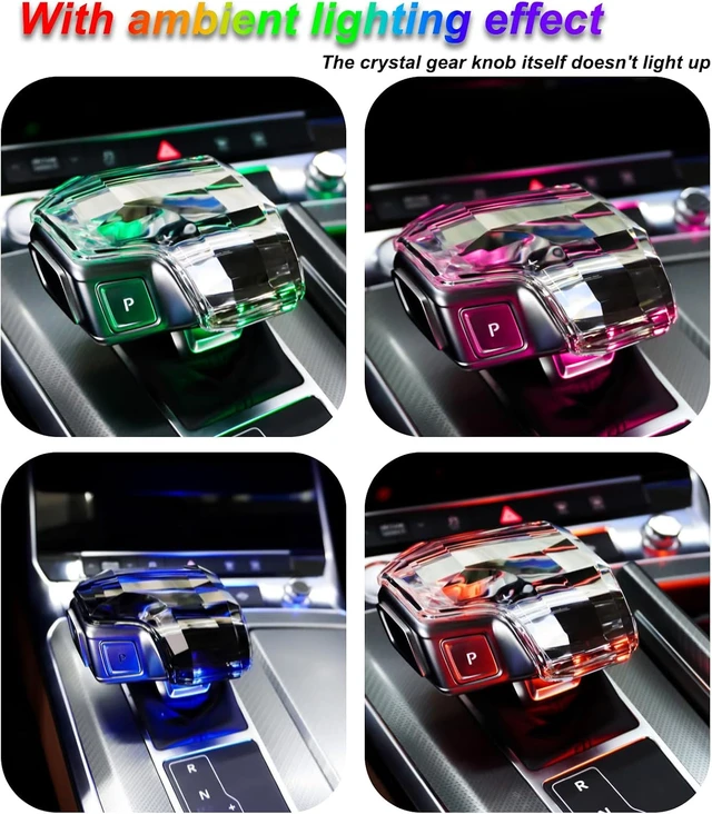Alt view image 2 of 6 - Crystal Shift Knob Cover Compatible with Audi A4/A5/S4/S5/RS4/RS5/Q5/SQ5/Q7 Models, Manual Lever Gear Knob Replacement Interior Accesseries Luxury Atmosphere