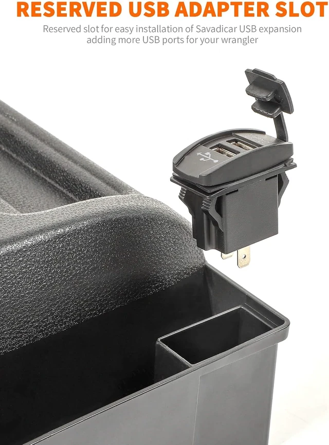 Alt view image 7 of 7 - 4 Pack Center Console Organizer, Interior Storage Accessories for 2011-2018 Jeep Wrangler JK JKU, Maximize in-car Space with ABS Storage Kits, Black
