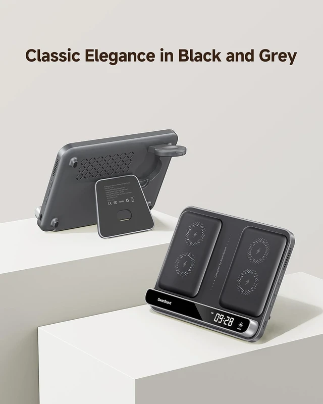 Alt view image 7 of 7 - Dual Phone Charger, Wireless Charger for iPhone 18 Pro/18 Pro Max, 17/16/15/14/13/12 Series (Not for iPhone Duo), for Watch 11/10/9/8/7/Ultra 3/SE 3, 710A
