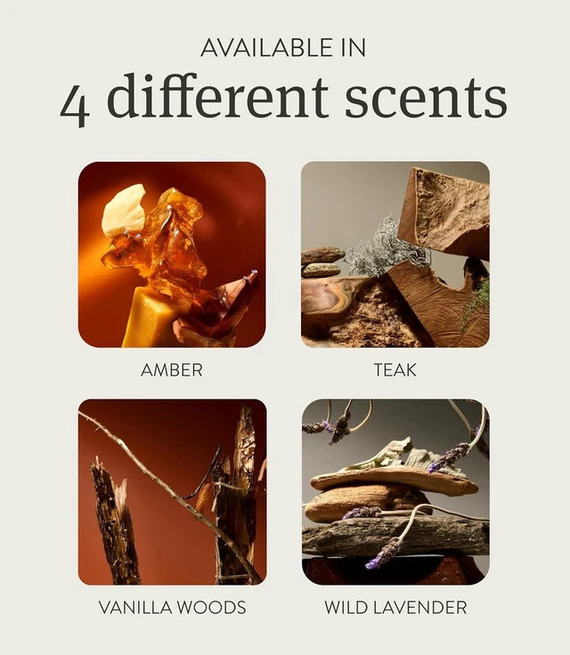 Alt view image 5 of 6 - Teak Scented Reed Diffuser - Diffusers for Home - 60 Day Scent Life - Oil Diffuser - Essential Oil Reed Diffuser - 3.5 oz