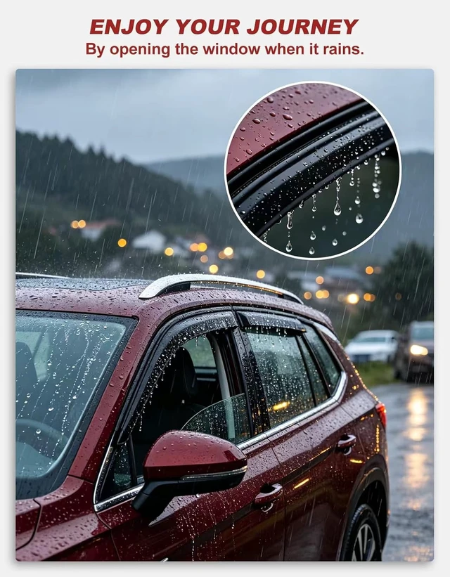 Alt view image 2 of 7 - Outside-Mount Window Rain Guards for Chevy Trax 2024 2025 2026,6PCS