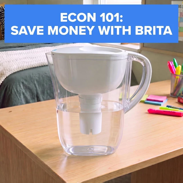 Alt view image 5 of 7 - Large 10-Cup Pitcher with Plus Filter, Stone Blue
