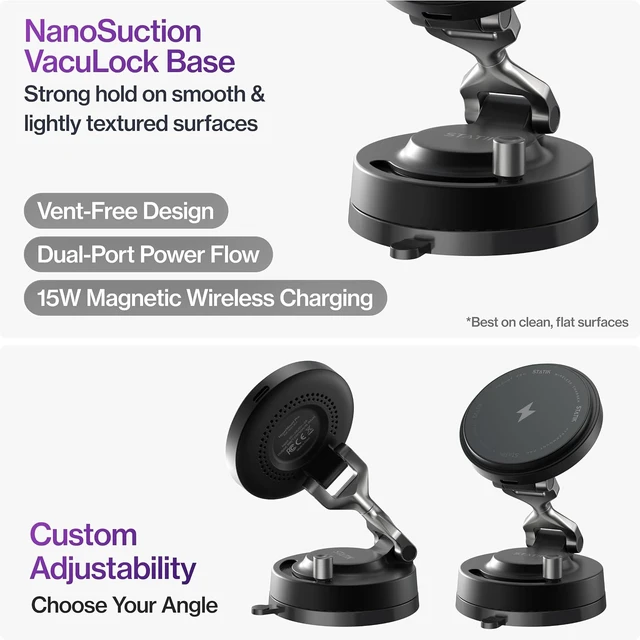 Alt view image 5 of 7 - HyperMount Pro Magnetic Charging Phone Holder for iPhone and Android