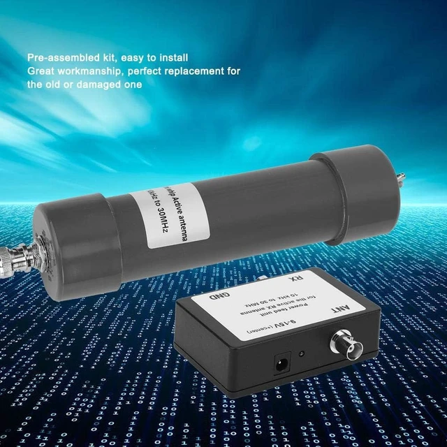 Alt view image 3 of 7 - Active Antenna, 10 kHz to 30 MHz Mini Whip Active Antenna with Portable Cable for Radio Communication